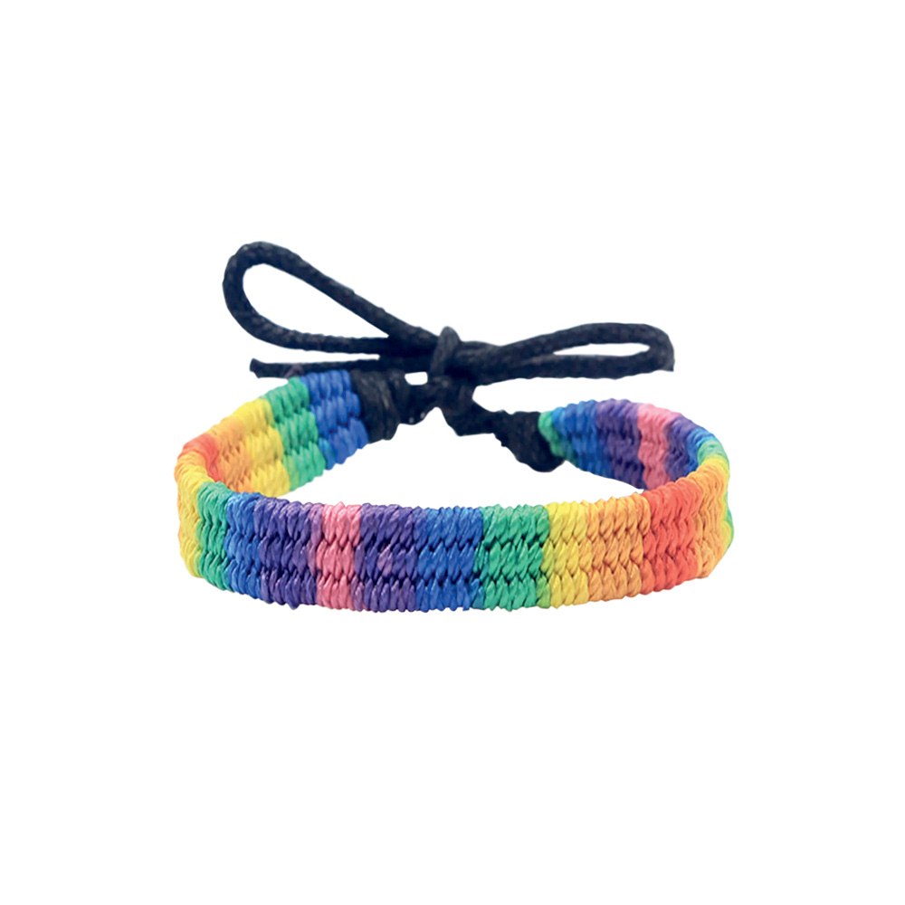 Pulseira de cord&otilde;es coloridos de amarrar