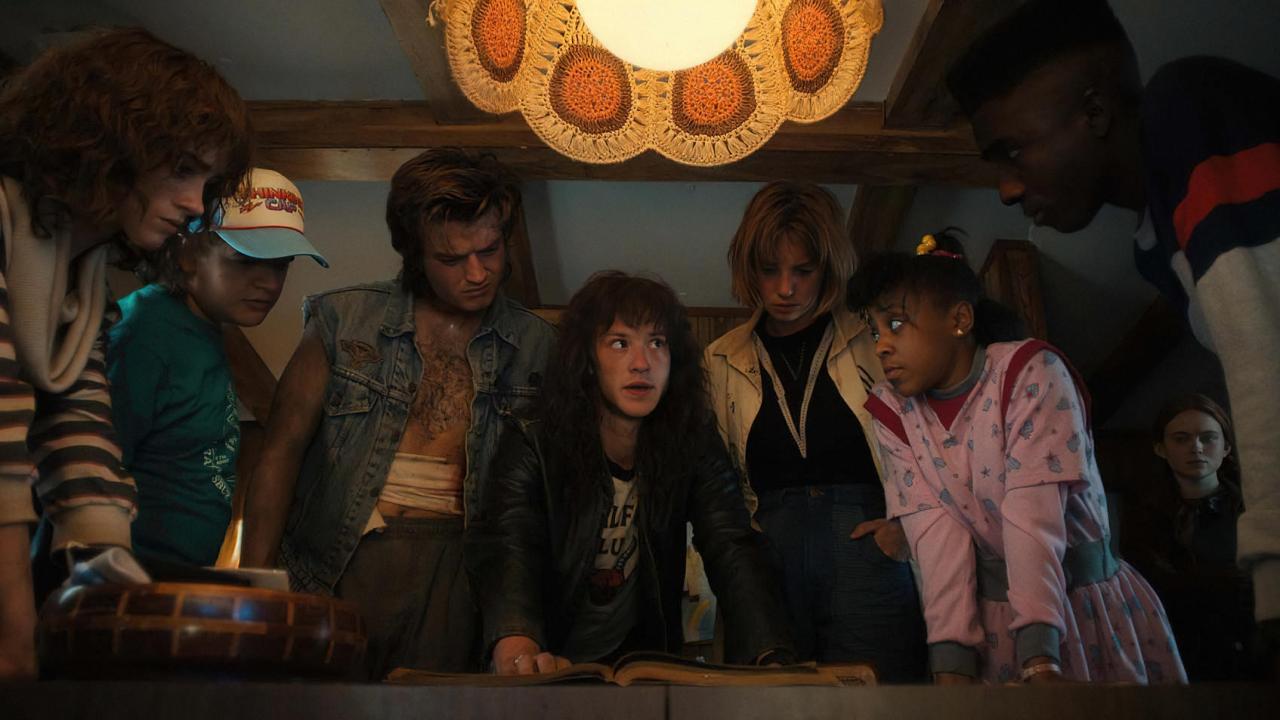 Elenco de Stranger Things em cena