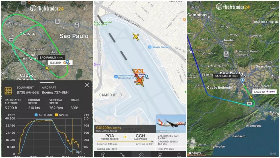 Avião da Gol arremete no aeroporto de Congonhas