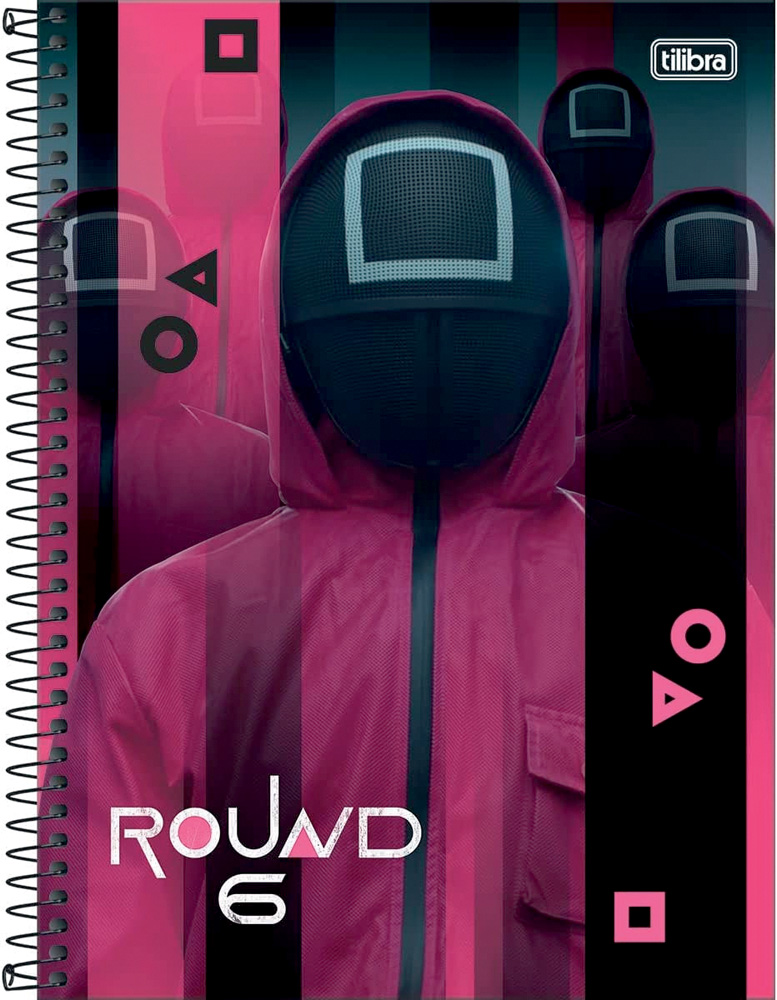 Caderno Round 6.jpg Caderno com capa estampada com a série coreana Round 6