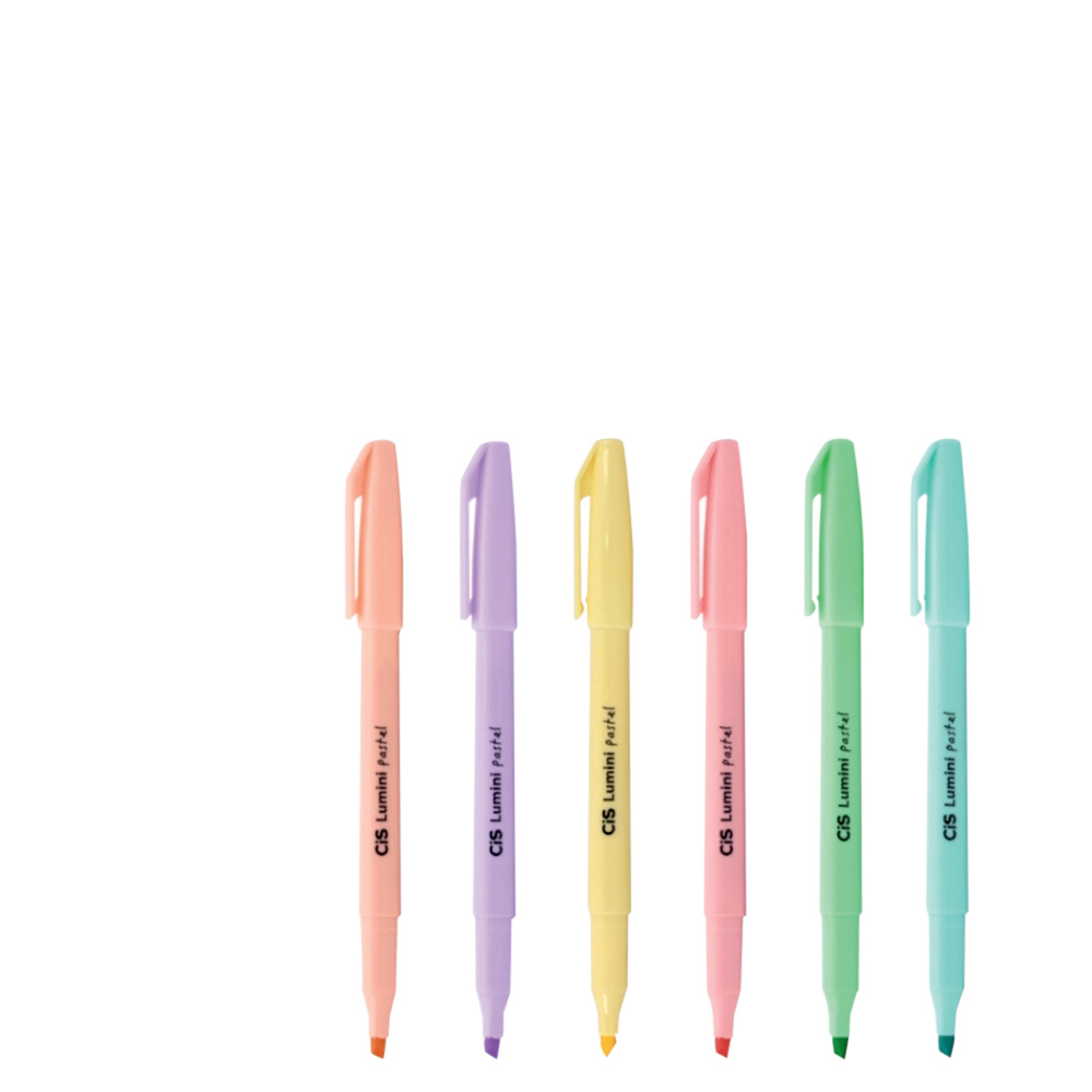 Kit de marca textos.jpg Kit de marca-textos em seis cores diferentes