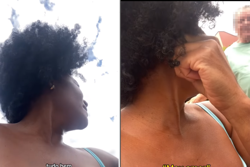 Modelo grava momento em que é assediada por homem em hotel