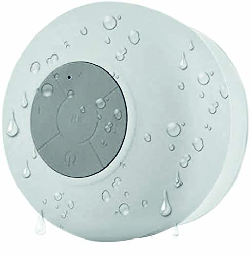 Caixa de som branca em formato de esfera