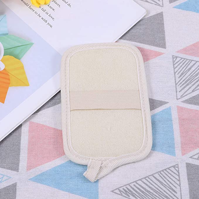 Esponja natural com al&ccedil;a e forro felpudo