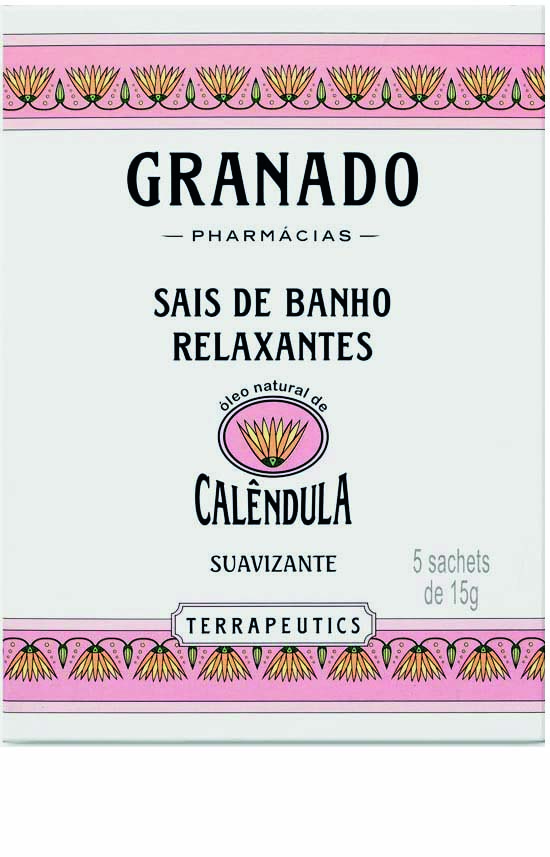 Caixa de sais de banho rosa e branca da Granado