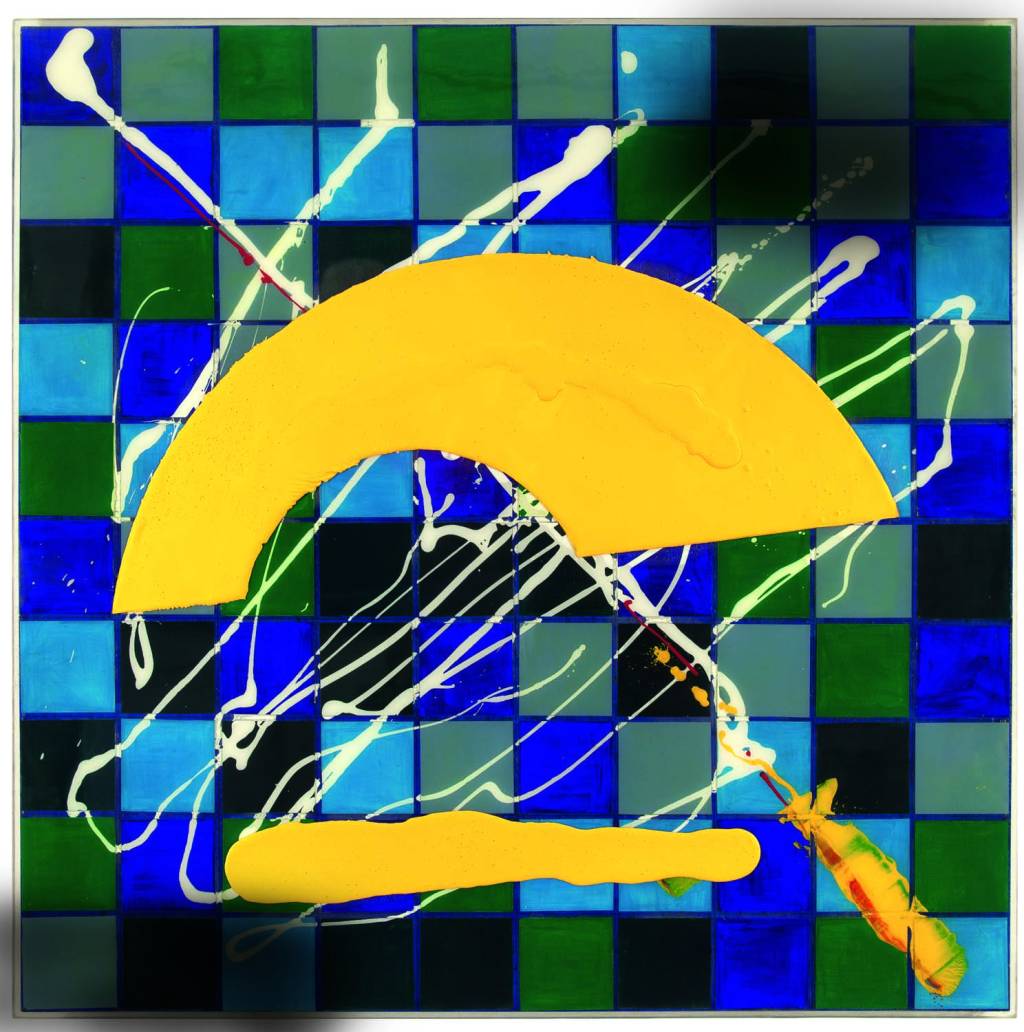 Em quadros, Gilberto Salvador pinta ladrilhos das piscinas em que nadou