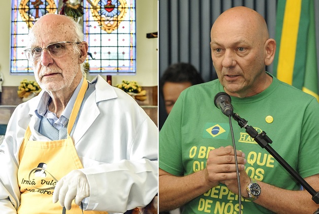 Padre Júlio Lancelotti e Luciano Hang.