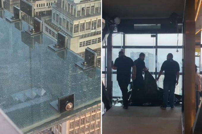 Vidro do Sampa Sky se rompe e preocupa visitantes
