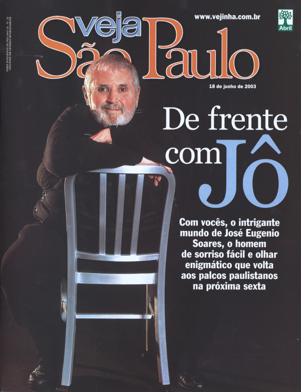Capa da Veja São Paulo de 18 de junho de 2003 Capa da Veja São Paulo de 18 de junho de 2003.