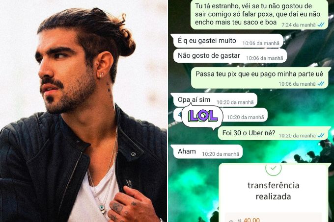 Jovem divide a conta em encontro e viraliza: ‘Saí com o Caio Castro’
