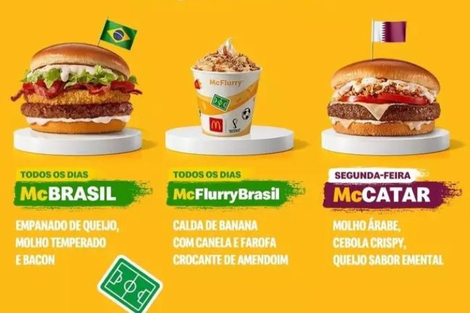 McDonald’s lança cardápio de lanches temáticos da Copa do Mundo