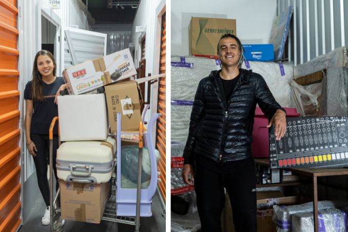 SelfStorageos guardadores À esquerda, a advogada Anayara de Azevedo Viviani, 32, que guardou sua