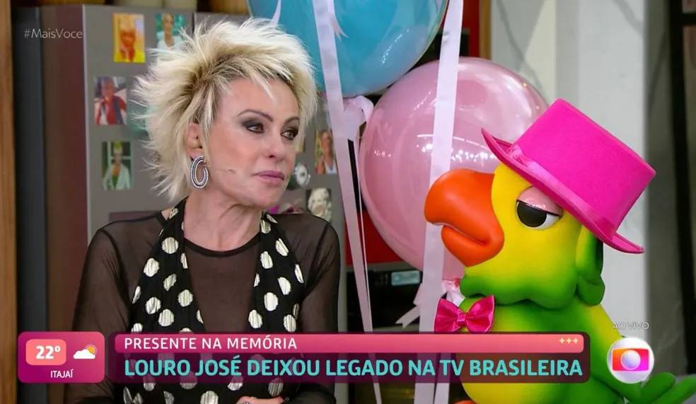 Ana Maria se emociona ao lembrar de Louro José nos 23 anos de ‘Mais Você’