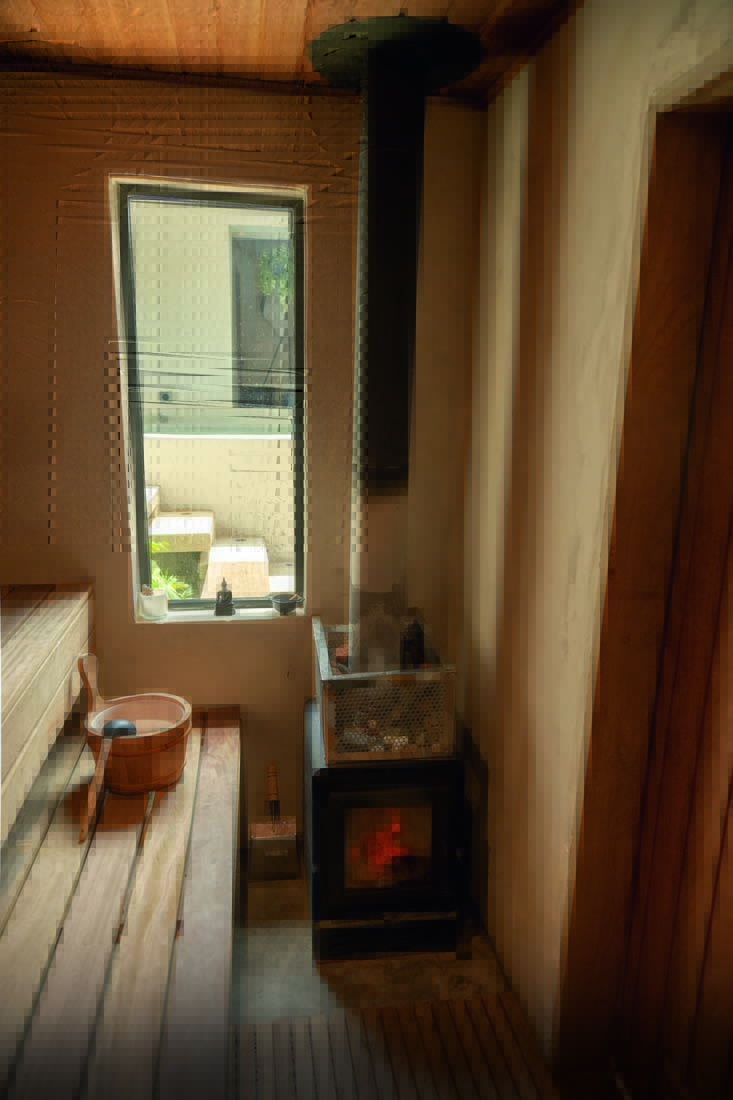 _MG_4182-HDR.jpg Imagem mostra interior de sauna