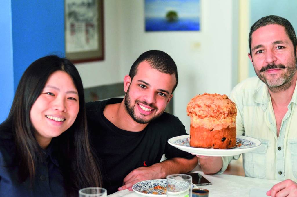 Panetones degustação Vivianne Wakuda, Pedro Frade e Marcus Fecchio