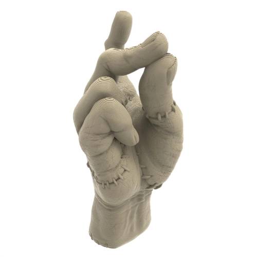 6888690218_1 Imagem mostra escultura de mão estalando os dedos