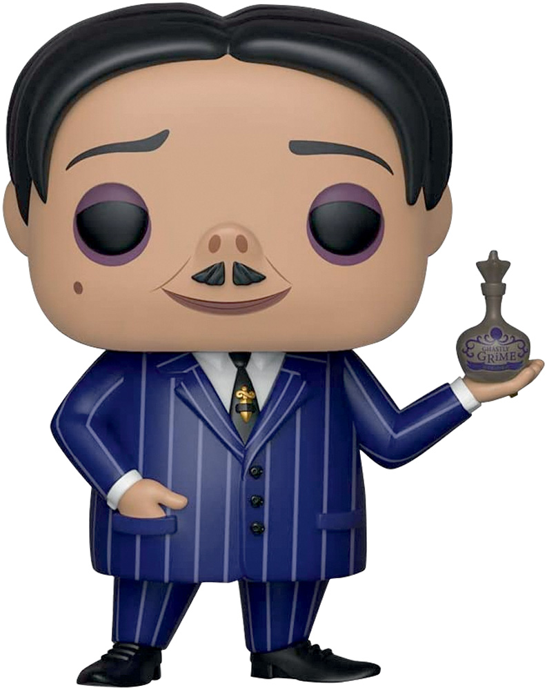 Boneco Funko.jpg Imagem mostra boneco de homem com bigode pequeno e terno
