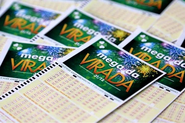 Papéis de apostas para a Mega da Virada