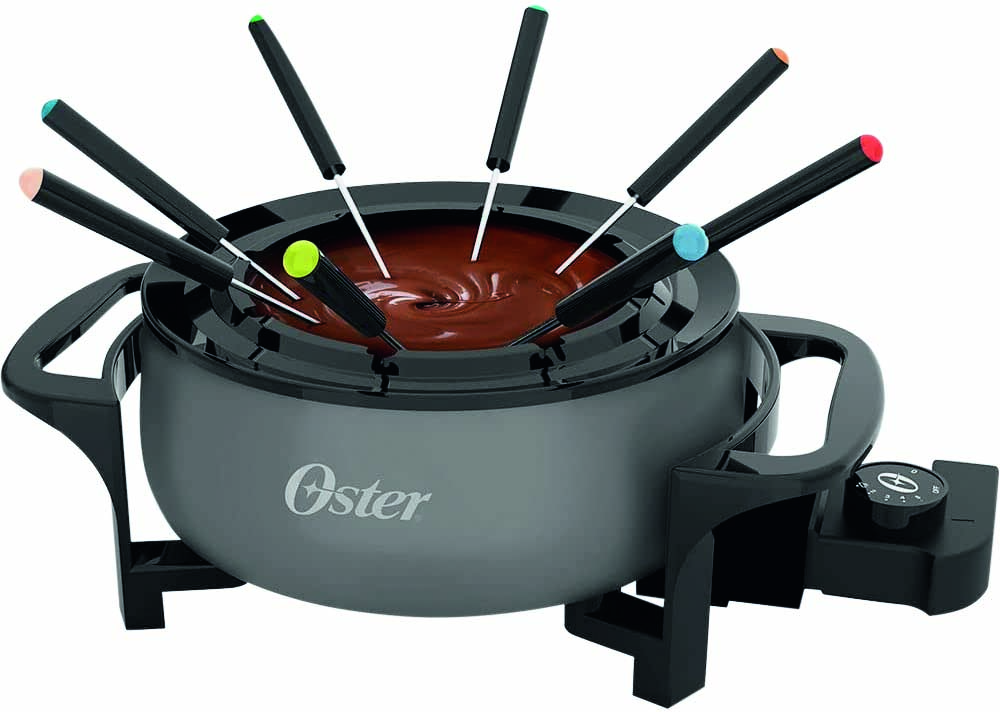 Panela el&eacute;trica para fondue. Cinza, da marca Oster