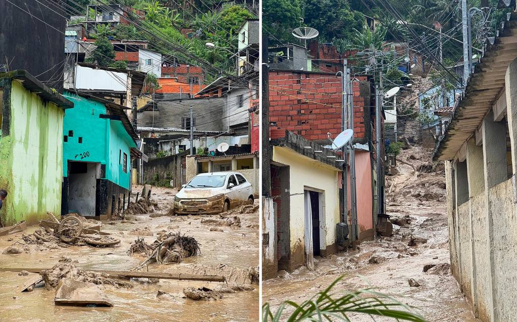 São Sebastião após volume de chuvas recorde São Sebastião após volume de chuvas recorde.
