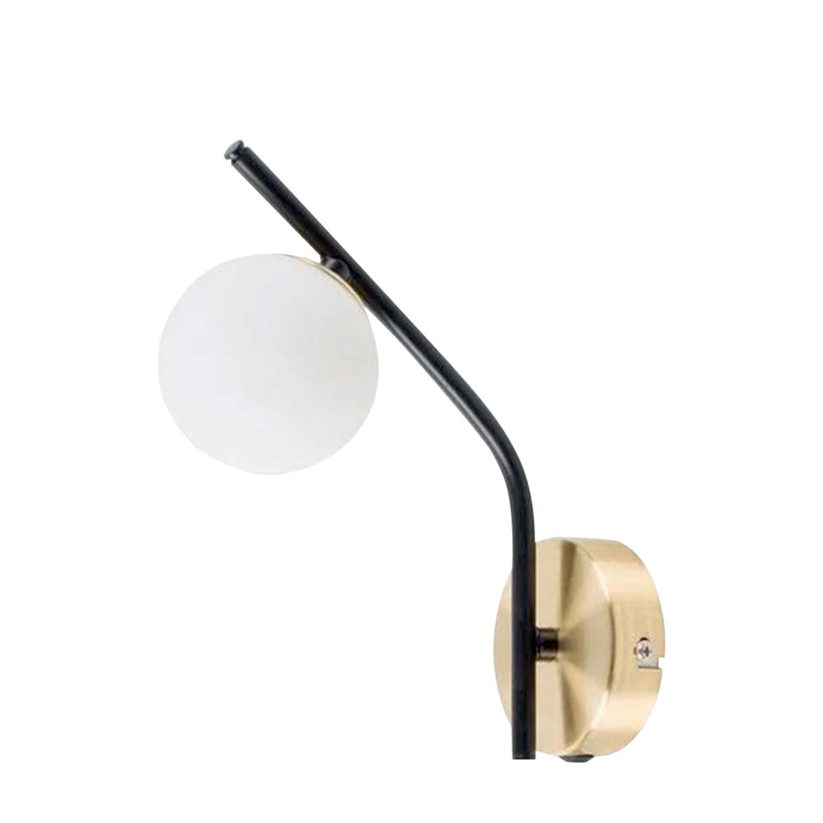 Lumin&aacute;ria de parede minimalista com l&acirc;mpada em formato de esfera