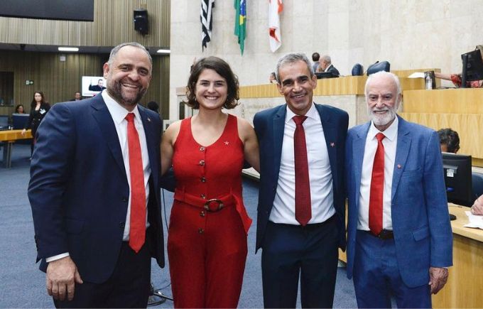 Da esquerda para a direita: Hélio Rodrigues; Luna Zarattinhi; João Ananias e Manoel Del Rio