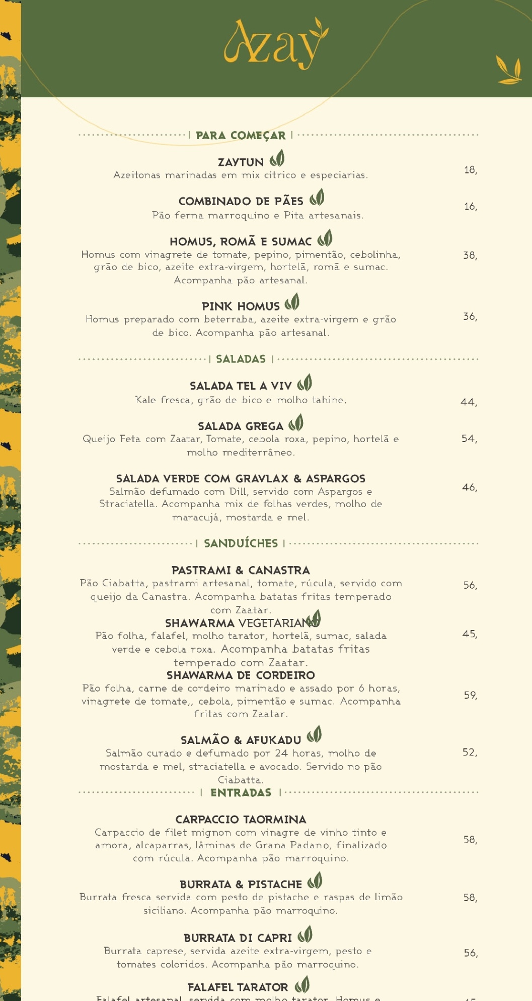 capa menu azay