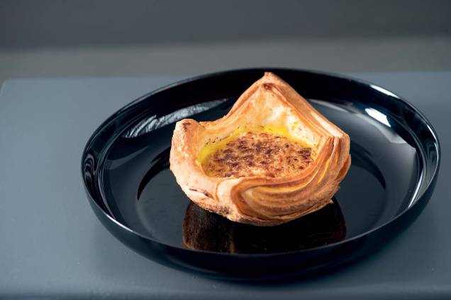 Cesta folhada: creme brulée é opção de recheio Cesta folhada: creme brulée é opção de recheio