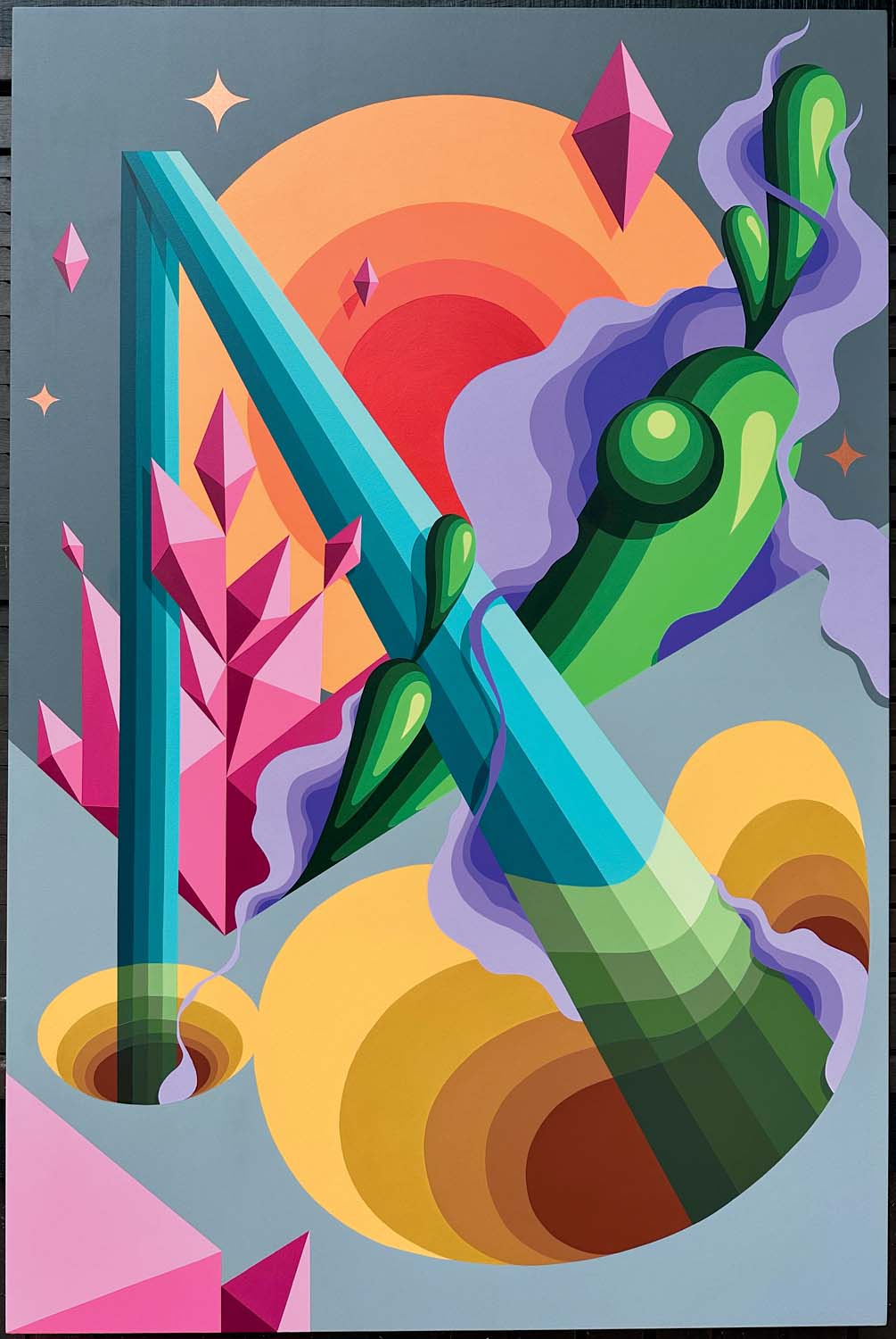 Muralista paulistano Rafael Highraff exibe primeira individual em 10 anos