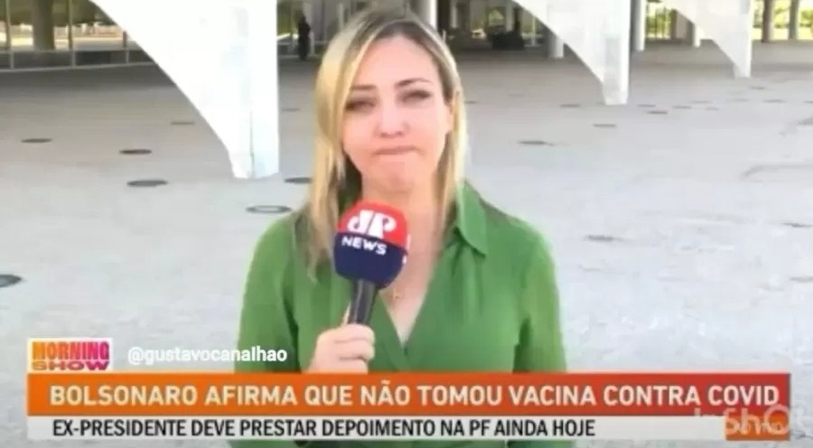 Repórter Katiuscia Sotomayor ao vivo na Jovem Pan