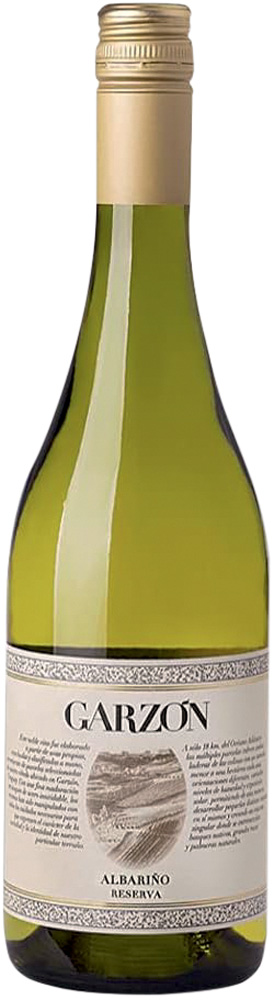 Garrafa de vinho branco.