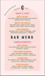 Menu Cascasse Il Mondo Print do menu do Cascasse Il Mondo