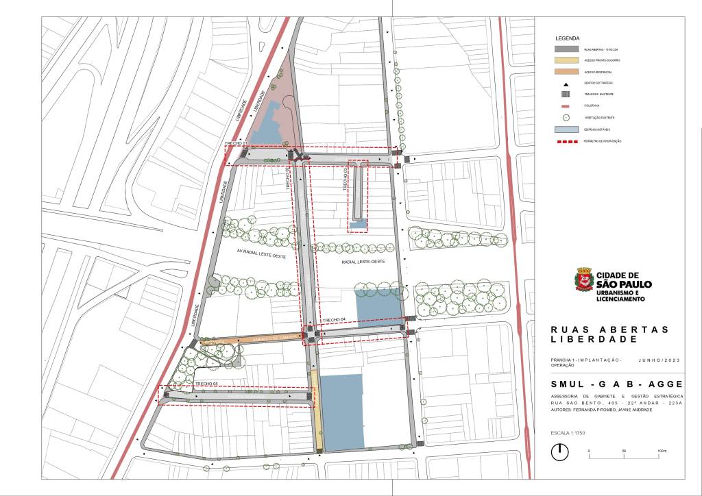 LiberdadeJPG Mapa mostra projeto de intervenção em ruas da Liberdade