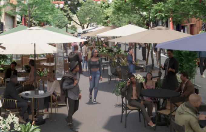 ThomazGonzagapos Imagem mostra projeção de como ficaria a rua Thomaz Gonzaga