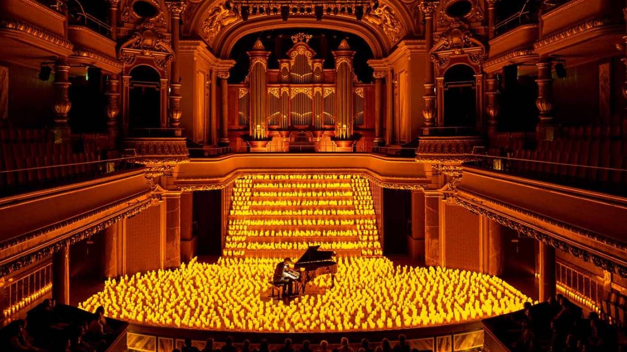 Com conceito norte-americano, os Concertos Candlelight são cercados por milhares de velas