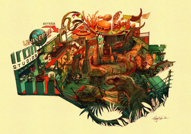 Mapa do Jurassic Park Burger Restaurant