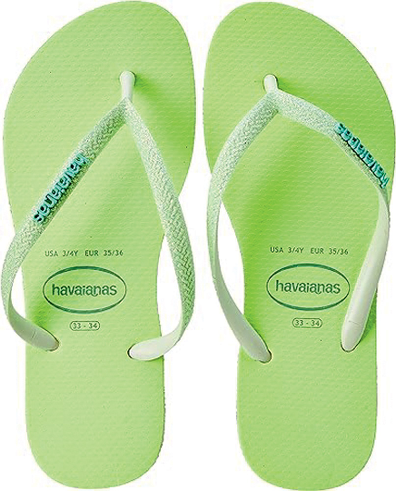 chinelo havaianas verde neon