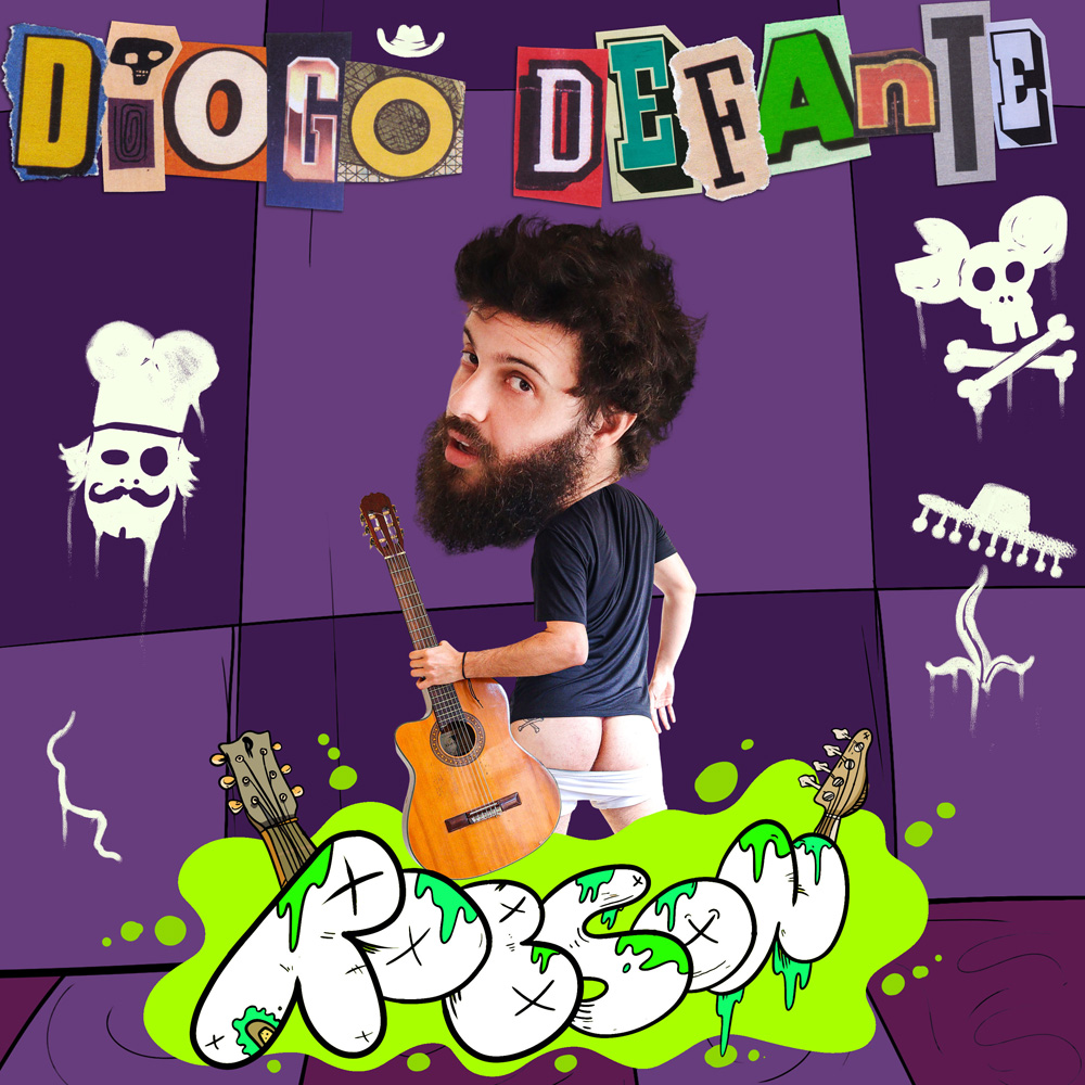 Diogo Defante Capa do álbum Robson, de Diogo Defante, com fundo roxo.