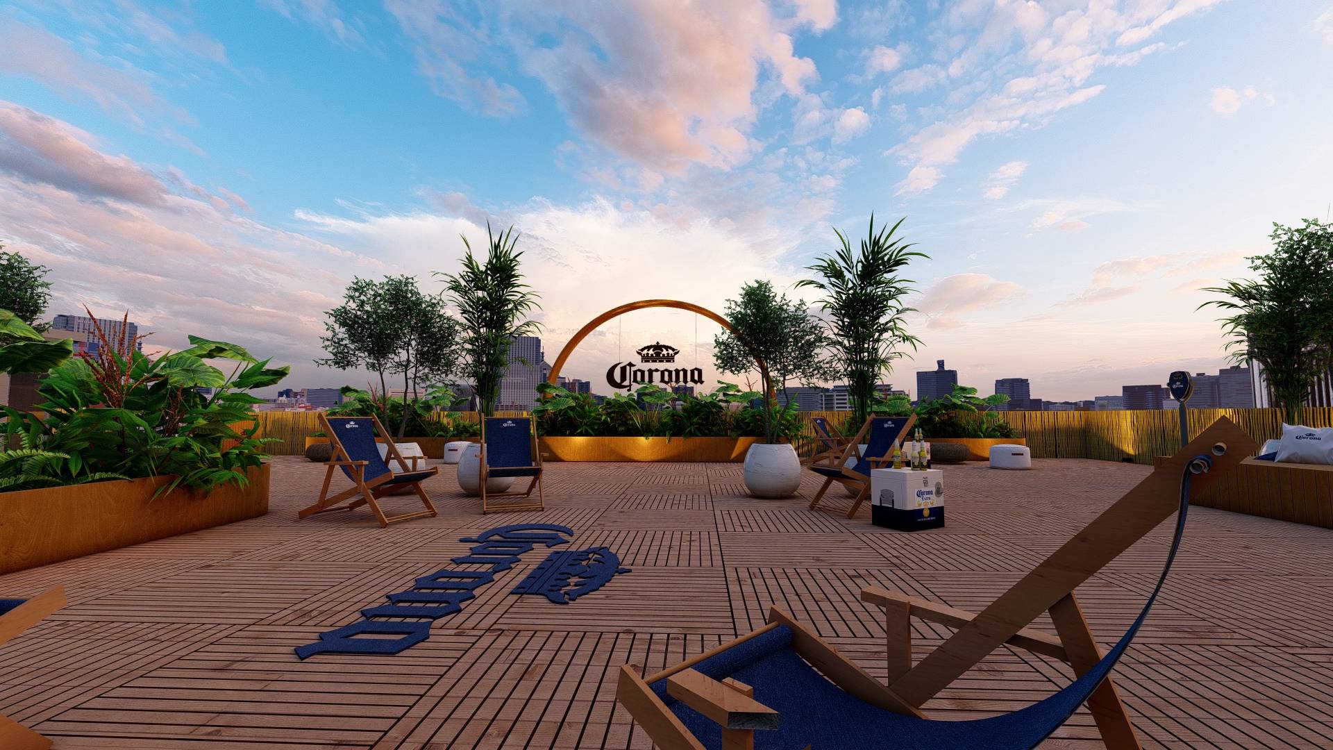Corona promove mirante em heliponto no coração financeiro de São Paulo