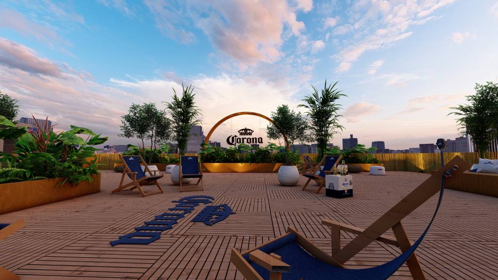 Corona promove mirante em heliponto no coração financeiro de São Paulo