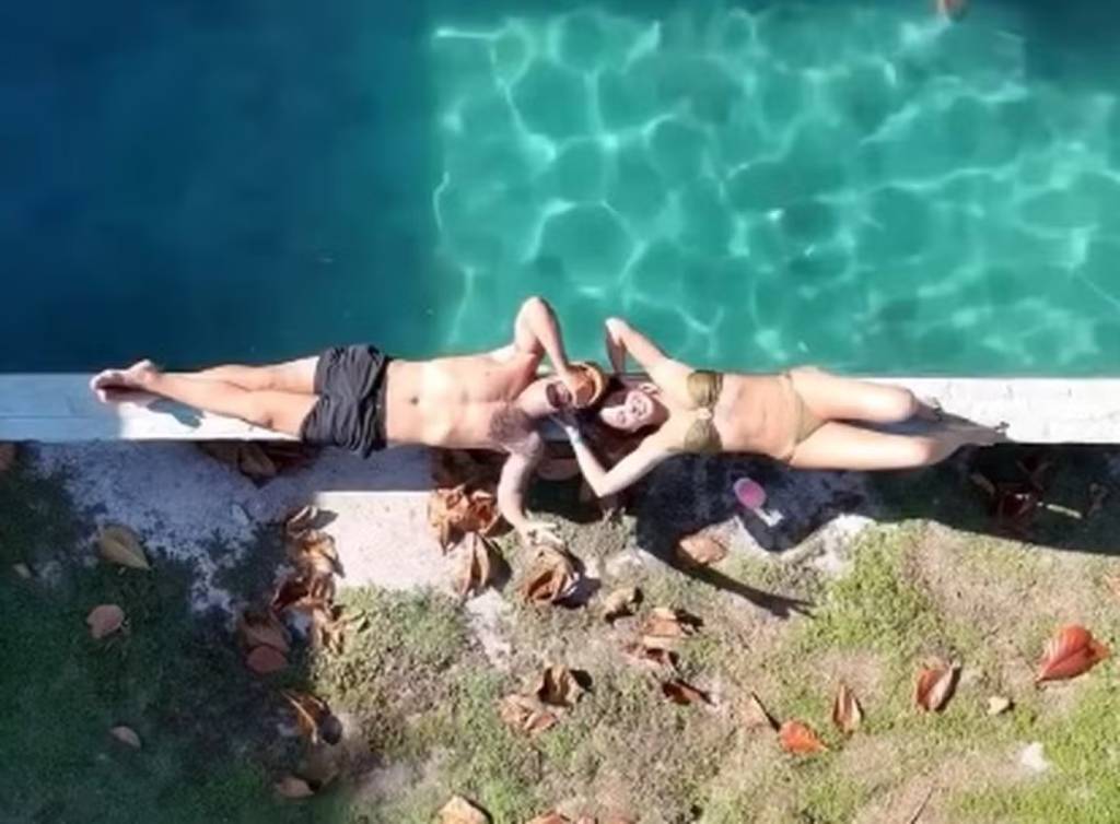 Caio Castro e Alinne Rosa fazem viagem juntos após beijo em trio elétrico