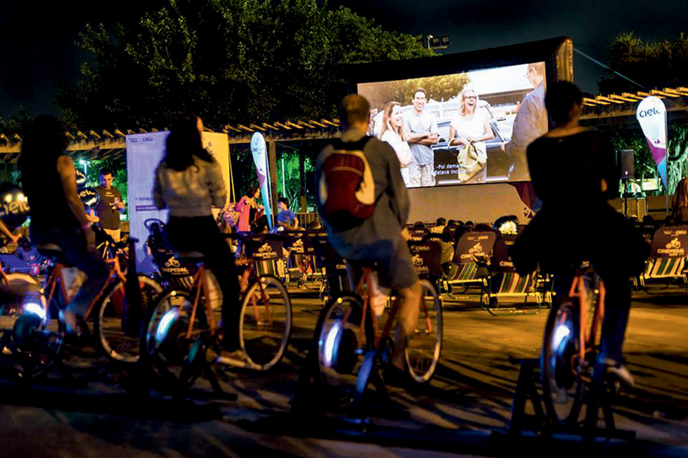 BikeCine: última fileira de bicicletas