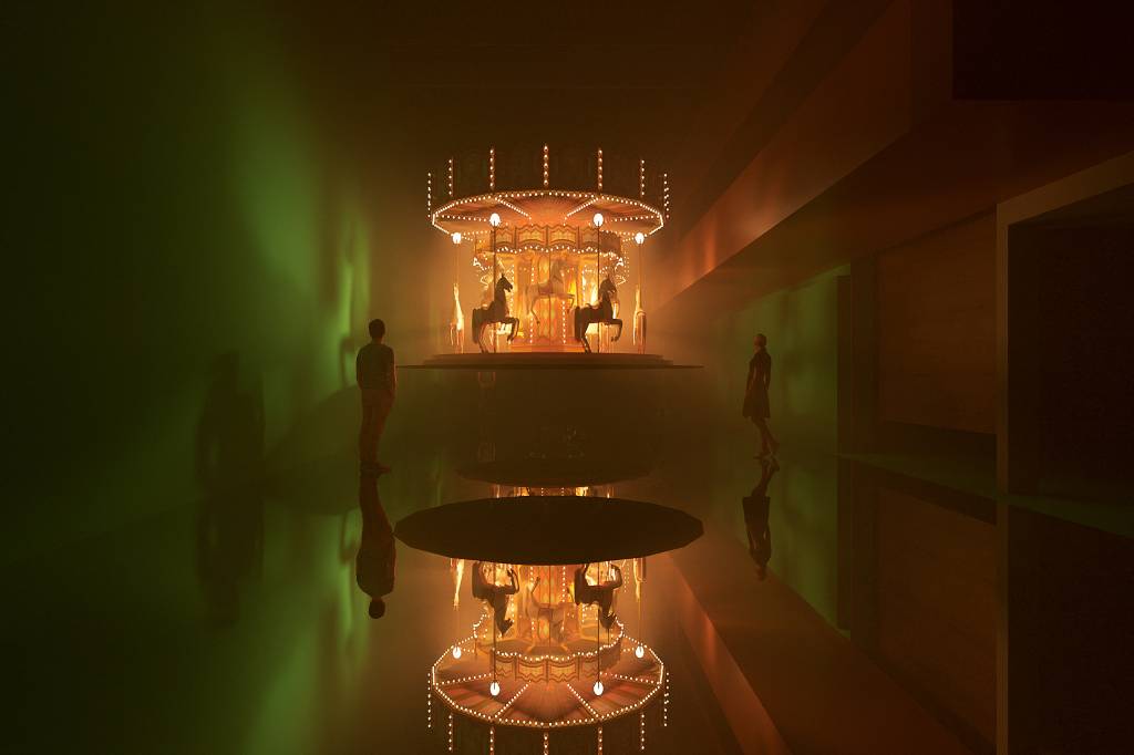 Flávia Junqueira leva carrossel gigante à mostra na Zipper Galeria