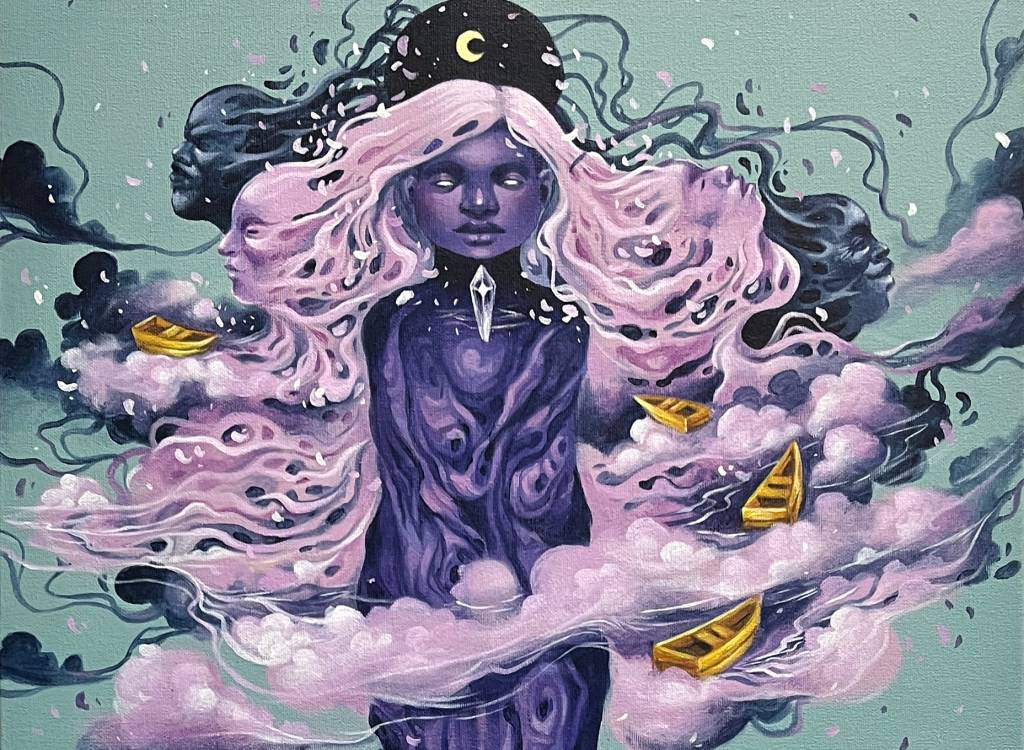 Tendal da Lapa apresenta pinturas de grafiteira com reflexão sobre a fé