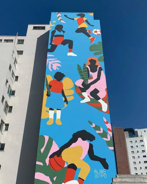 Empenas em prédios no entorno do Minhocão: homenagem à diversidade feminina