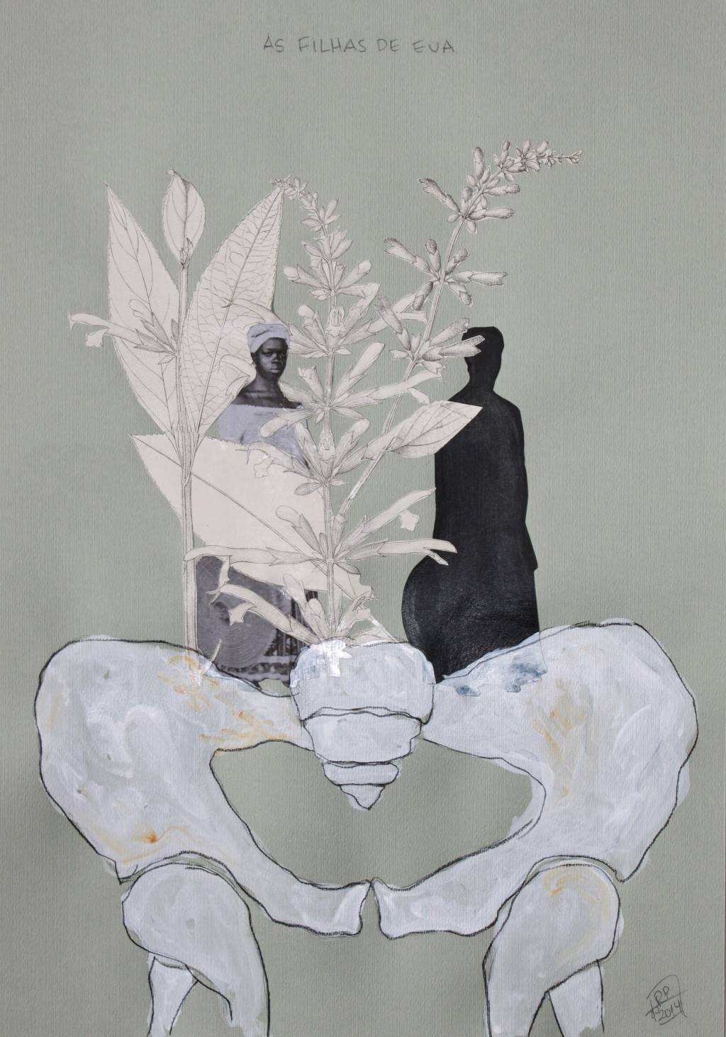 Rosana Paulino, As Filhas de Eva, 2014-Crédito Isabella Matheus-Divulgação Quadro branco, preto e cinza