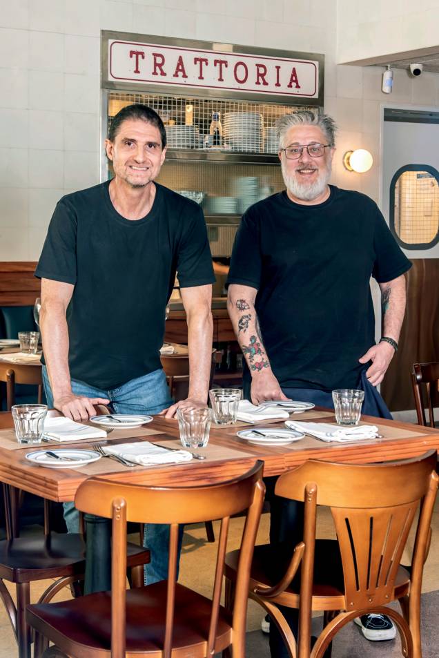 Os donos da Tappo Trattoria: Benny Novak e Renato Ades Os donos da Tappo Trattoria: Benny Novak e Renato Ades