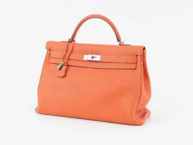 Bolsa Hermès cor salmão