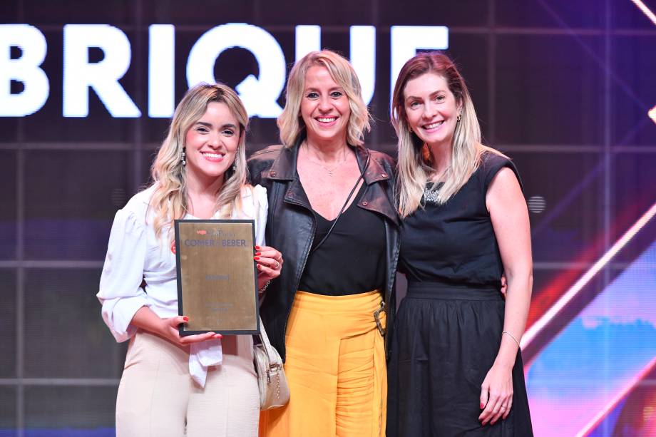 Ariadyne Mc Fadden Frantzeskos e Gislaine Longo Gra&ccedil;a, da padaria Fabrique, e Flavia Mantovani, da Nespresso