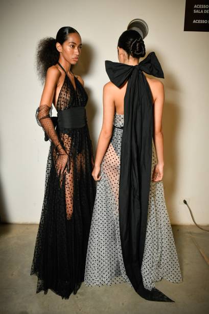 Modelos no backstage do desfile da À La Garçonne Modelos no backstage do desfile da À La Garçonne